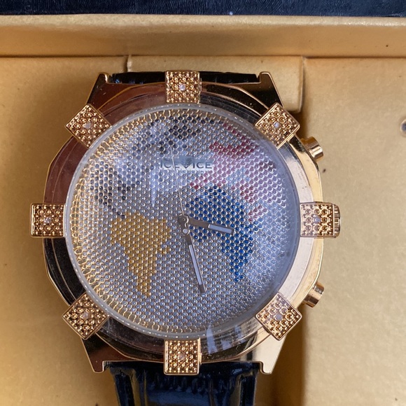 Brand new “Ice Ice Elements” Genuine Diamonds Bezel Large Face Men’s Watch. Nice - Picture 1 of 10